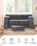 ROBUD Kids Couch, DIY-Style & Washable Toddler Sofa - Image 6
