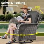 ovios 5-Piece Patio Furniture Set, Outdoor Wicker Sofa - Image 2