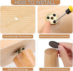 Yaliuliu 8 Inches Furniture Legs Round Solid Wood Sofa Legs Replacement Legs - Image 4