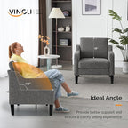 VINGLI Accent Chairs for Living Room Chairs Reading Chair Mid Century Modern - Image 5
