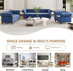 QHITTY 2 Piece Living Room Set, Sectional Chesterfield Sofa Chair Contemporary - Image 7