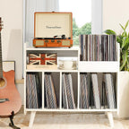 Record Player Stand, Large Record Player Table Cabinet - Image 4