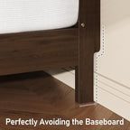 Lifezone Wood Queen Bed, Solid Wood Bed - Image 5