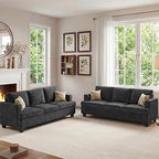 Apicizon 3-Seater Sofa & 3-Seater Sofa, 2 Piece Set Comfy Couch by APICIZON