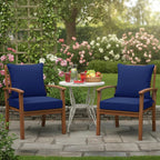 Summsun Outdoor Chair Cushions Set of 2, Waterproof Backrest and Deep Seat - Image 2