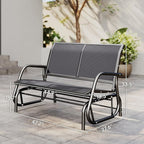 Outsunny 2-Person Outdoor Glider Bench, Patio Double Swing Rocking Chair - Image 3
