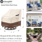 Patio Swivel Chair Cover 4 Pack, Waterproof Heavy Duty Patio Chair Covers - Image 3