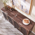IFBUY Modern Sideboard Buffet Cabinet, 123.5" W Fluted Arched Buffet Cabinet - Image 6