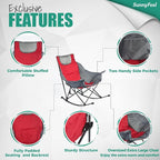 SUNNYFEEL Oversized Rocking Camping Chair, Fully Padded Patio Chair - Image 6