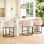 ClinQ 26" H Counter Height Bar Stools Set of 4, Modern Barrel Counter Stools - Image 6