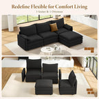 Vesgantti 108" Modular Sectional Sofa, Comfy Cloud Couch - Image 7