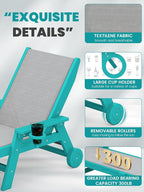 SERWALL Textilene Patio Chaise Lounge Chair Set of 2, 5 Positions Outdoor - Image 5