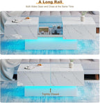 HedoAjim White Marble LED Coffee Table - Image 3