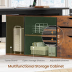 SEDETA 71" Executive Desk with File Cabinet, Large Office Desk with Drawers and - Image 6