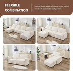 110.6" L Shaped Modular Sectional Sofa Modern Chenille Comfy Couch - Image 6