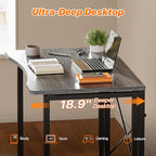 Huuger Folding Desk for Small Spaces, 31.5 Inch Foldable Computer Table - Image 4