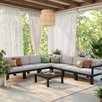 Stoog 11-Piece U-Shaped Patio Sectional Sofa Set, All-Weather Modular & - Image 7