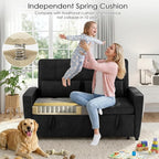 54'' Sleeper Sofa Bed, Convertible Pull Out Couch Futon - Image 5