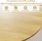 Wildhome Round Dining Table for 2-4, 43 Inch Dining Room Kitchen Table - Image 7