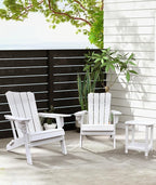 Adirondack Square Outdoor Side Table, 2-Tier Storage Patio Side Table, HDPE End - Image 2