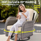 ovios 7 Pieces Patio Furniture Set, Outdoor Wicker Sofa Couch - Image 4