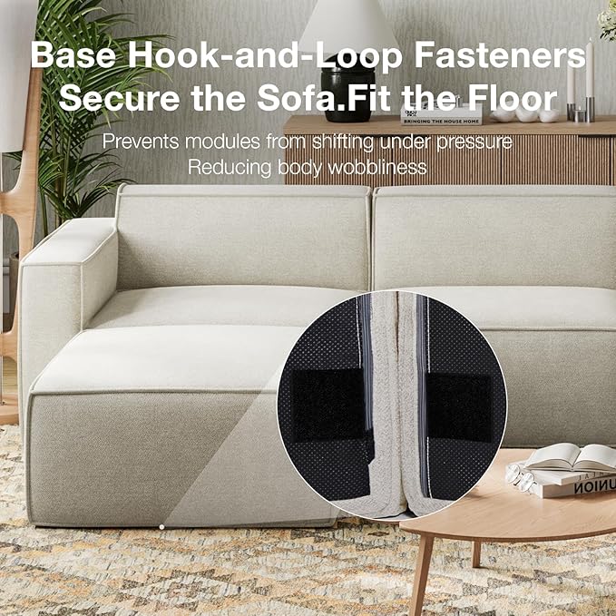 Novilla 176" Modular Sectional Sofa, No Assembly Cloud Sectional Couch - Image 4