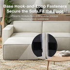 Novilla 151.2" Modular Sectional Sofa, No Assembly Cloud Sectional Couch - Image 4