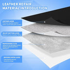 Kangshoon Leather Repair Patches, 35X79 Inch Self-Adhesive Leather Repair Tape - Image 3