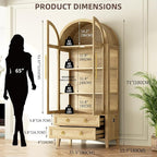 Vlsrka 71" Arched Curio Cabinet - Image 2