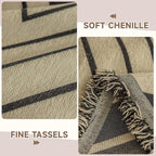 VClife Boho Sofa Cover Thick Chenille Couch Cover - Image 5