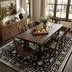 RELEANY Area Rugs 9'x12' Washable Non-Slip, Floral Vintage Distress Print - Image 3