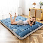 MAXYOYO Grey Cactus Pattern Queen Size Futon Mattress, Japanese Floor Mattress - Image 2