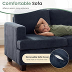 YOUDENOVA 2 Piece Set Comfy Sofa Couch, 3-Seater Sofa * 2 - Image 4