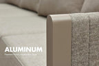 PURPLE LEAF Patio Furniture Set 8 Pieces Patio Seating Sofas Aluminum Furniture - Image 7