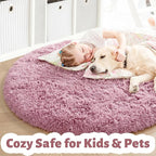 Amdrebio Blush Pink Round Circle Rug 4Ft - Image 3