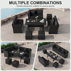 LOUVIXA 7 Pieces Patio Furniture Set, Outdoor Patio Furniture, Wicker - Image 3