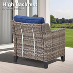 3 Pieces Patio Furniture Sets-Outdoor PE Rattan Wicker Chairs - Image 6