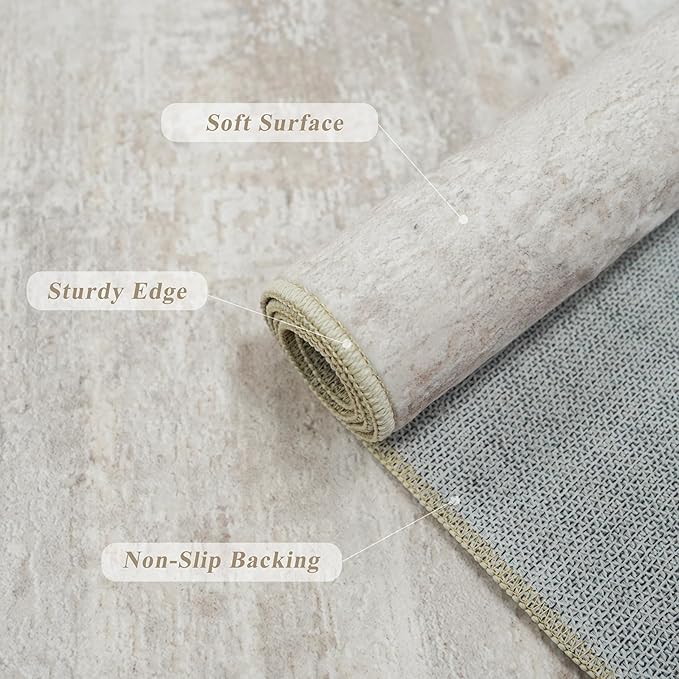 Washable Entryway 2x5 Runner Rug: Easy-Clean Kitchen Bedroom Carpets Non Slip - Image 6
