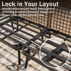 6-Piece Patio Conversation Set, Outdoor Sectional Sofa Modular Wicker Furniture - Image 4