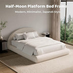 RECCI AirFrame Half-Moon Upholstered California King Platform Bed Frame - Image 6