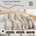DREAMINGO Couch Cover Reversible Chenille 3 Seat Sofa Covers - Image 6