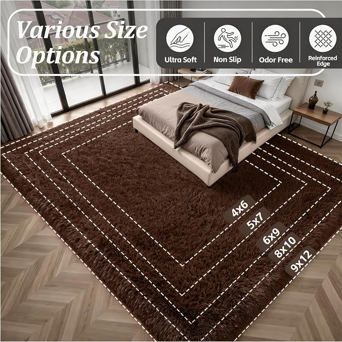 6x9 Area Rugs for Living Room Bedroom: Ultra Soft Fluffy Shag Rug Upgrade - Image 9