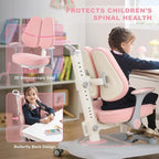 ERIYA Kids Desk Chair, Ergonomic Chair: Height-Adjustable, Double Back Support - Image 4