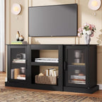 WLIVE Farmhouse TV Stand for 65 inch TV, Open Shelves TV Console for Living - Image 9