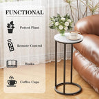 C Shaped End Table, Couch Side Tables - Image 4