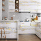 LaCheery White Grey Gold Marble Contact Paper - Image 4