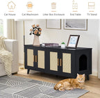 Homhedy Boho Cat Litter Box Enclosure - Image 5