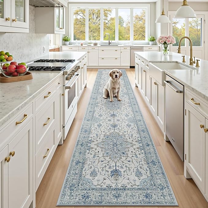 RELEANY Area Rugs 3'x12' Runner Rug Non Slip Washable by RELEANY
