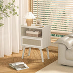 Lerliuo Rattan Nightstands Set of 2, Side Table - Image 6