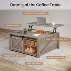 SEDETA 31.5" Lift Top Coffee Table - Image 3